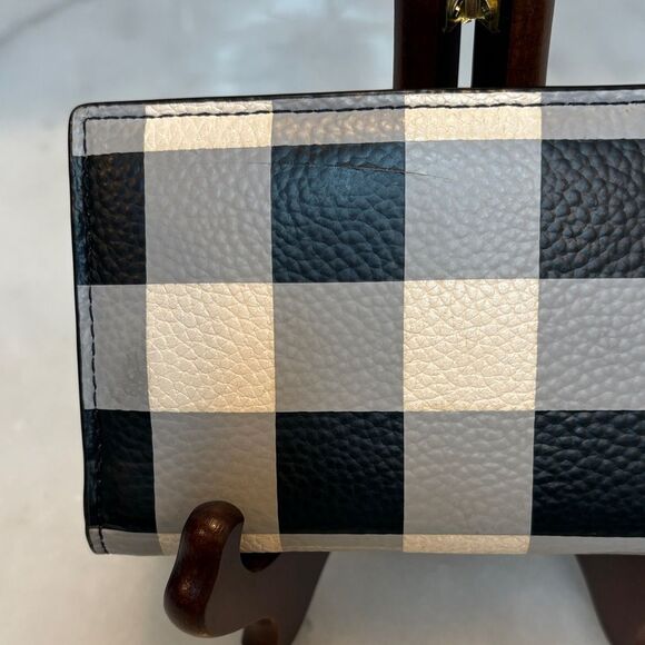 KATE SPADE Bradley Gingham Print Leather Bifold Wallet - Picture 5 of 16